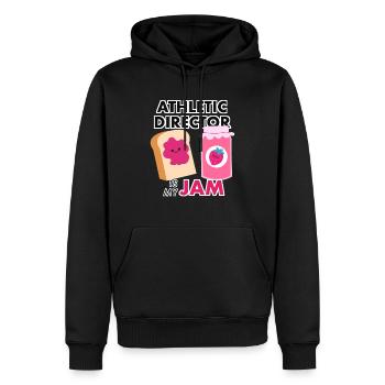 Sportdirektor ist mein Jam Funny Gag Wortspiel Geschenke - Männer Premium Bio Hoodie - Schwarz - Vorne - Nico (187cm)