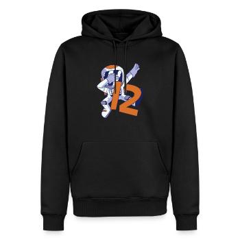 12th Birthday Astronaut 12 Years Space Galaxy - Men’s Premium Organic Hoodie - black - Front - Nico (187cm)