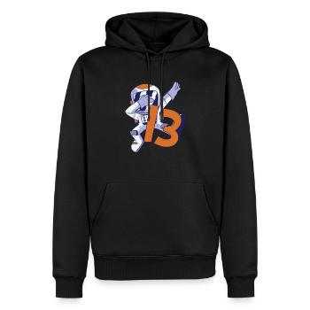 13th Birthday Astronaut 13 Years Space Galaxy - Men’s Premium Organic Hoodie - black - Front - Nico (187cm)