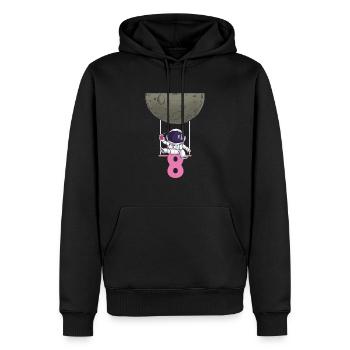 8. Geburtstag Astronaut 8 Jahre Weltraum Galaxie - Männer Premium Bio Hoodie - Schwarz - Vorne - Nico (187cm)
