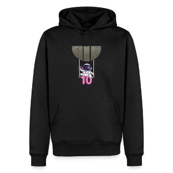 10. Geburtstag Astronaut 10 Jahre Weltraumgalaxie - Männer Premium Bio Hoodie - Schwarz - Vorne - Nico (187cm)