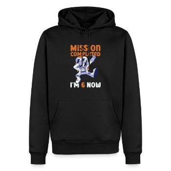 6. Geburtstag Astronaut 6 Jahre - Männer Premium Bio Hoodie - Schwarz - Vorne - Nico (187cm)