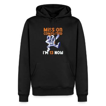 13. Geburtstag Astronaut 13 Jahre - Männer Premium Bio Hoodie - Schwarz - Vorne - Nico (187cm)