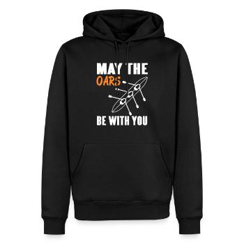 Que les rames soient avec vous En cadeau t-shirt d’aviron - Sweat à capuche Premium bio Homme - noir - Devant - Nico (187cm)