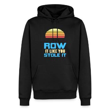 Retro Row It Like You Stole It Rowing T-Shirt - Sweat à capuche Premium bio Homme - noir - Devant - Nico (187cm)