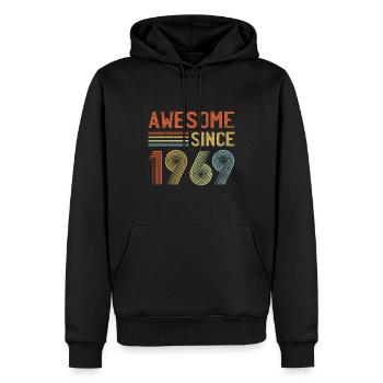 Großartig seit 1969 Jahrgang 1969 - Männer Premium Bio Hoodie - Schwarz - Vorne - Nico (187cm)