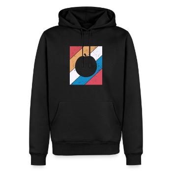 Apricot Fruit Lover Retro Veggie Diet Gift idea - Men’s Premium Organic Hoodie - black - Front - Nico (187cm)