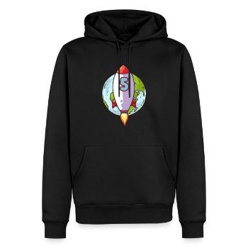6. Geburtstag Rocket Space 6 Jahre Space Galaxy - Männer Premium Bio Hoodie - Schwarz - Vorne - Nico (187cm)