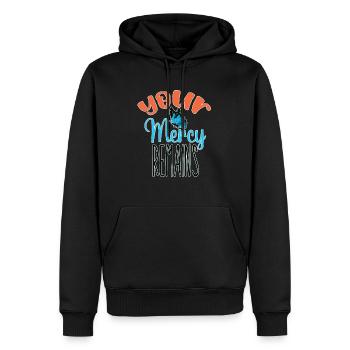 Retro Your Mercy Remains Boho Positive Religious C - Men’s Premium Organic Hoodie - black - Front - Nico (187cm)