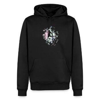 Soccer Pass The Ball Color Splash - Men’s Premium Organic Hoodie - black - Front - Nico (187cm)