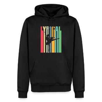 Danseur de ballet lyrique vintage musical - Sweat à capuche Premium bio Homme - noir - Devant - Nico (187cm)