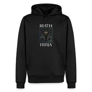 MATH NINJA Mathematik Geek Lustiger Nerd Humor Wortspiel - Männer Premium Bio Hoodie - Schwarz - Vorne - Nico (187cm)