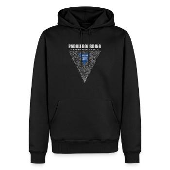 En cas de doute, pagayez. Stand up Paddle, SUP 2017 - Sweat à capuche Premium bio Homme - noir - Devant - Nico (187cm)