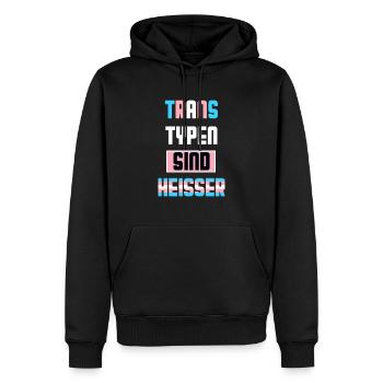Trans Typen Sind Heisser Trans Pride LGBTQ - Männer Premium Bio Hoodie - Schwarz - Vorne - Nico (187cm)