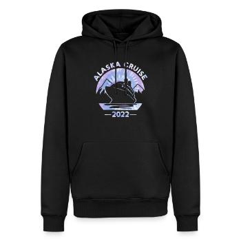 Alaska Cruise 2022 Tie Dye Print pour le bruit de la famille - Sweat à capuche Premium bio Homme - noir - Devant - Nico (187cm)