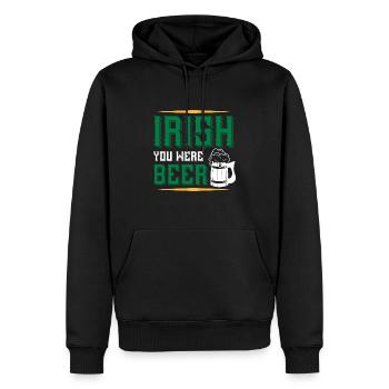 Irlandais vous étiez de la bière - Sweat à capuche Premium bio Homme - noir - Devant - Nico (187cm)