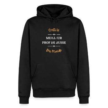 Certifié meilleur prof de danse du monde - Sweat à capuche Premium bio Homme - noir - Devant - Nico (187cm)