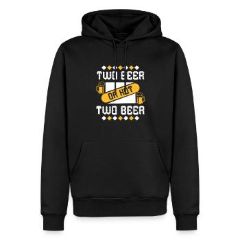 zwei Bier oder nicht zwei Bier - Männer Premium Bio Hoodie - Schwarz - Vorne - Nico (187cm)