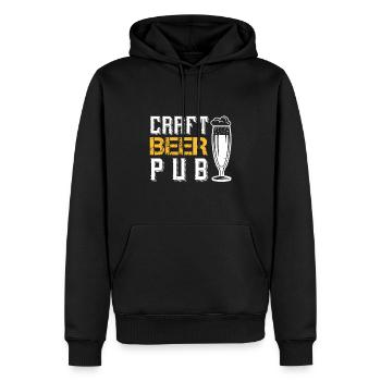 CRAFT BEER PUB - Men’s Premium Organic Hoodie - black - Front - Nico (187cm)