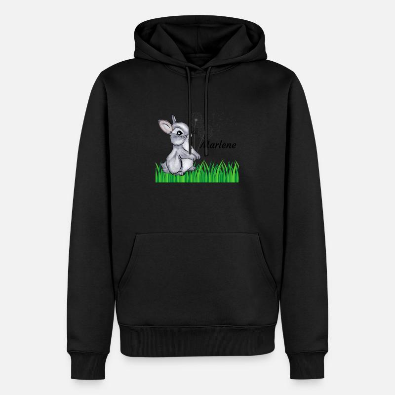 Nom de lapin Cadeau Marlene - Sweat à capuche Premium bio Homme - noir