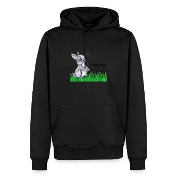 Hase Name Geschenk Antonia - Männer Premium Bio Hoodie - Schwarz - Vorne - Nico (187cm)
