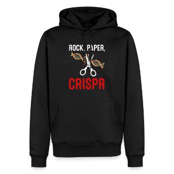 Rock Paper Crispr Scientist Biologist - Men’s Premium Organic Hoodie - black - Front - Nico (187cm)
