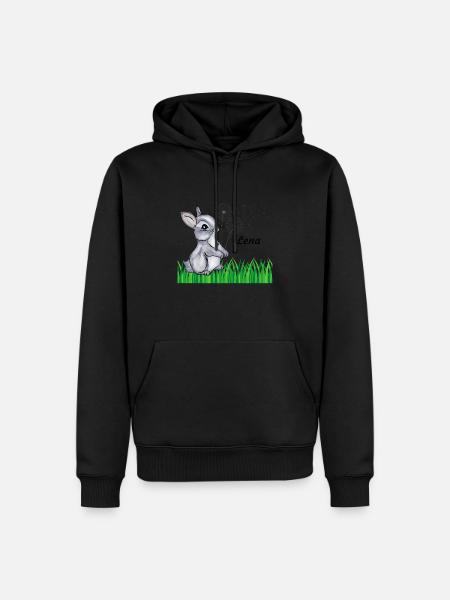 Rabbit Name Gift Lena - Men’s Premium Organic Hoodie - black
