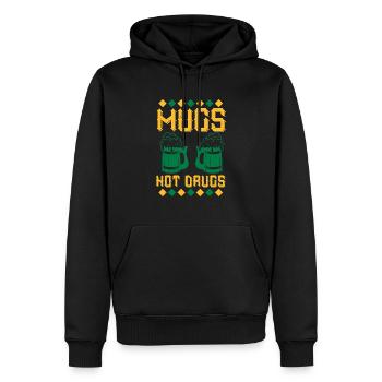 Tassen, keine Drogen - Männer Premium Bio Hoodie - Schwarz - Vorne - Nico (187cm)