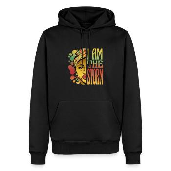 Ich bin der Sturm Ich bin der Sturm Geschenk Inspi - Männer Premium Bio Hoodie - Schwarz - Vorne - Nico (187cm)