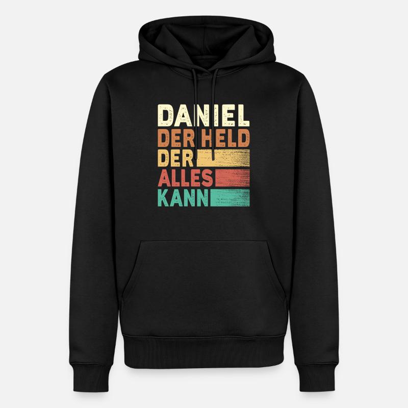Daniel Name Geschenk - Männer Premium Bio Hoodie - Schwarz