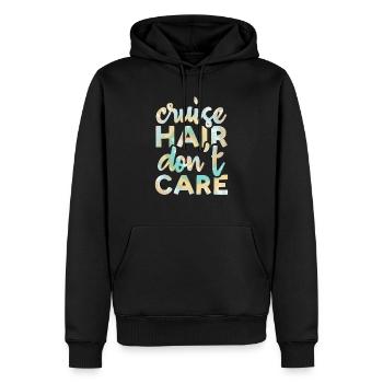 Cruise Hair spielt keine Rolle Tie Dye Print - Männer Premium Bio Hoodie - Schwarz - Vorne - Nico (187cm)