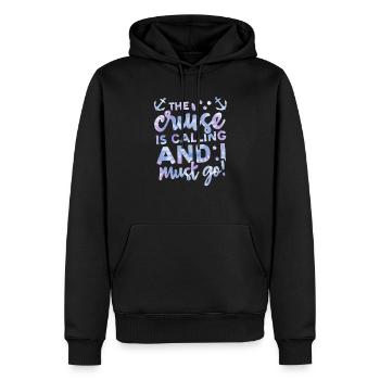 Die Kreuzfahrt ruft an und ich gehe Tie Dye Print - Männer Premium Bio Hoodie - Schwarz - Vorne - Nico (187cm)