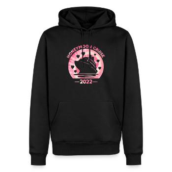 Honeymoon Cruise Tie Dye Print pour les couples - Sweat à capuche Premium bio Homme - noir - Devant - Nico (187cm)