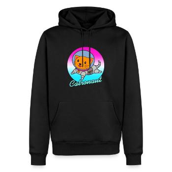 Catronaut Cute Cat Lover T-Shirt Present Gift - Männer Premium Bio Hoodie - Schwarz - Vorne - Nico (187cm)
