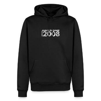 Génial depuis 2008 - Sweat à capuche Premium bio Homme - noir - Devant - Nico (187cm)