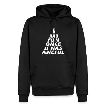 I Had Fun Once It Was Aweful Funny Cat Lover - Männer Premium Bio Hoodie - Schwarz - Vorne - Nico (187cm)