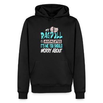 My Ragdoll Is Harmless It’s Me You Should Worry - Männer Premium Bio Hoodie - Schwarz - Vorne - Nico (187cm)