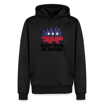 Don't Tread On Anyone Libertarian Party Political - Men’s Premium Organic Hoodie - black - Front - Nico (187cm)