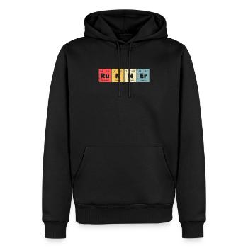 Läufer Periodensystem Läufer Lustig Laufen Chemie - Männer Premium Bio Hoodie - Schwarz - Vorne - Nico (187cm)