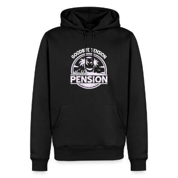 Goodbye Tension Hello Pension Funny Retirement - Men’s Premium Organic Hoodie - black - Front - Nico (187cm)