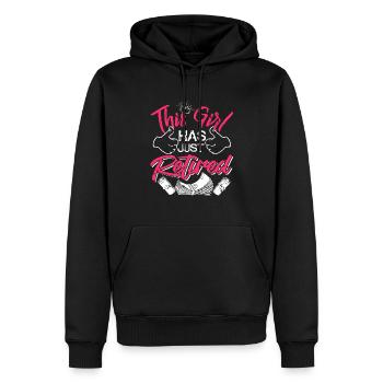 Cette fille vient de prendre sa retraite T-shirt de retraite - Sweat à capuche Premium bio Homme - noir - Devant - Nico (187cm)