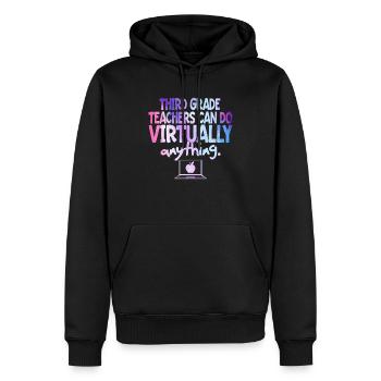 Third Grade Teachers Can Do Virtually Anything - Men’s Premium Organic Hoodie - black - Front - Nico (187cm)