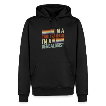 Généalogiste Généalogiste Arbre généalogique Généalogiste - Sweat à capuche Premium bio Homme - noir - Devant - Nico (187cm)
