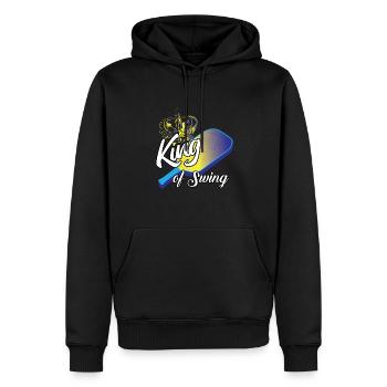 Outdoor Gartenspiel Lustiges Pickleball Design mit - Männer Premium Bio Hoodie - Schwarz - Vorne - Nico (187cm)