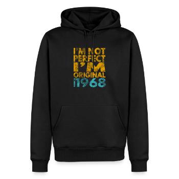 Génial depuis 1968 - Sweat à capuche Premium bio Homme - noir - Devant - Nico (187cm)