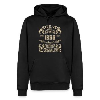 Legends Were Born In 1955. Aged Perfectly All orig - Männer Premium Bio Hoodie - Schwarz - Vorne - Nico (187cm)