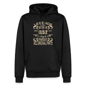 Legends Were Born In 1952. Aged Perfectly All orig - Männer Premium Bio Hoodie - Schwarz - Vorne - Nico (187cm)