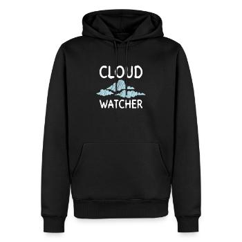 Wolken Meteorologe Wetter Klima Wettervorhersage - Männer Premium Bio Hoodie - Schwarz - Vorne - Nico (187cm)