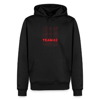 Team 82 tshirt by RedRacingTeam - Männer Premium Bio Hoodie - Schwarz - Vorne - Nico (187cm)
