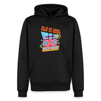 Retro Old School Hip Hop 80s 90s Graffiti Kassette - Männer Premium Bio Hoodie - Schwarz - Vorne - Nico (187cm)